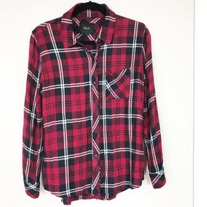 Rails long sleeve plaid button-down shirt